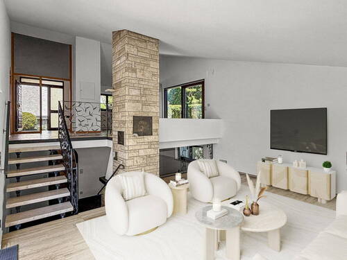 Wohnzimmer (Home staged) - 3 Zimmer Einfamilienhaus zur Miete in Heilbronn