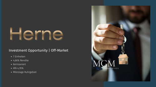 HERNE - Investment Opportunity: Kernsaniertes Wohnobjekt mit attraktiven Mieterträgen & steuerlichem Vorteil