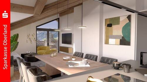 Visualisierung Wohnbereich - Wohnen mit Top-Bergblick - 1.592.500,00&nbsp;EUR Kaufpreis, ca.&nbsp; 124,00&nbsp;m&sup2;&nbsp;Wohnfl&auml;che