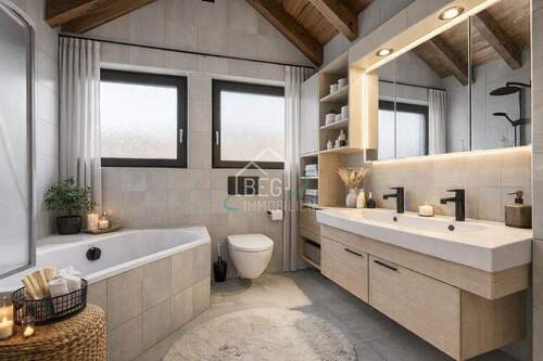 virtuell möbliertes Badezimmer - 