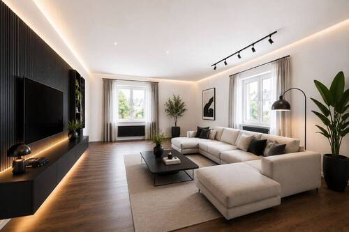 Wohnzimmer visualisiert 1. OG - 