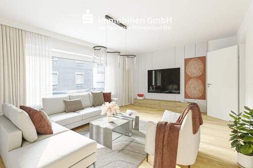 Wohnzimmer - 6 Zimmer Mehrfamilienhaus, Wohnhaus in Beckum / Neubeckum