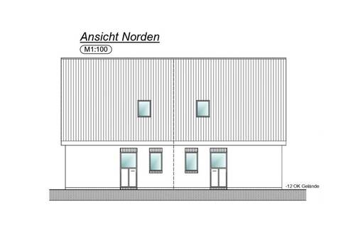 Ansicht Norden - 4 Zimmer Doppelhaushälfte in Rechtsupweg