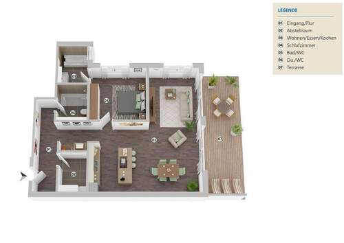 Wohnung2 - Etagenwohnung mit 98,00 m&sup2; in Waldshut-Tiengen zum Kaufen