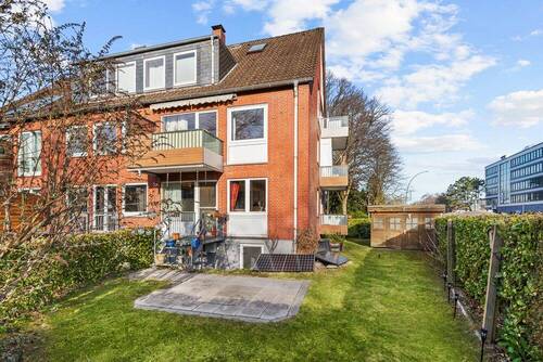 Gartenansicht - 3 Zimmer Etagenwohnung in Hamburg / Wandsbek