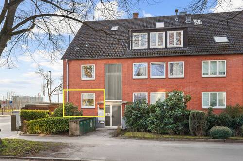 Außenansicht eingezeichnet - Etagenwohnung mit 85,00 m&sup2; in Hamburg / Wandsbek zum Kaufen