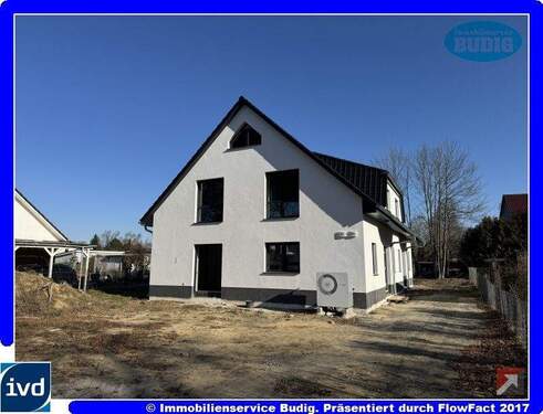 Gesamtansicht Doppelhaus - Moderne Doppelhaushälfte mit 5 Zimmern - bezugsfertig und provisionsfrei