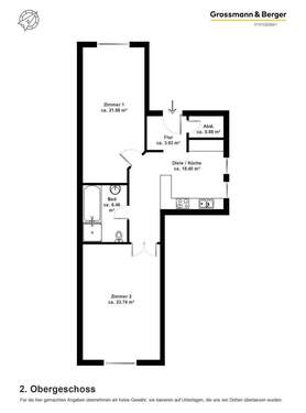 2. Obergeschoss - Etagenwohnung mit 71,10 m&sup2; in Buxtehude zum Kaufen