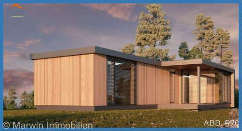 Front - Modulhaus in Holzrahmenbauweise inkl. Grundstück