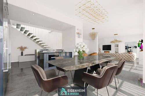 Wohnzimmer Küche andere Perspektive - 