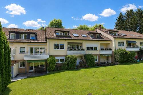Gartenansicht - Bezugsfrei: Terrassenwohnung mit Garage nahe der Sieker-Schweiz