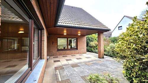 Terrassenansicht - 0 % Käuferprovision! TOP-Bungalow mit ausgebautem Dachgeschoss, Nah der Heidkruger Bäke!