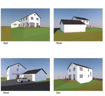 Rendering des geplanten Bauvorhabens - Grundstück in Balzheim