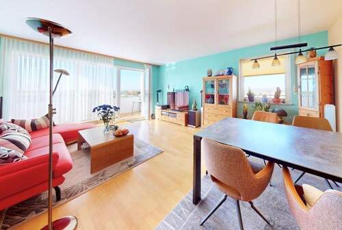 Visualisierung Wohnzimmer - 3 Zimmer Etagenwohnung zum Kaufen in Poing