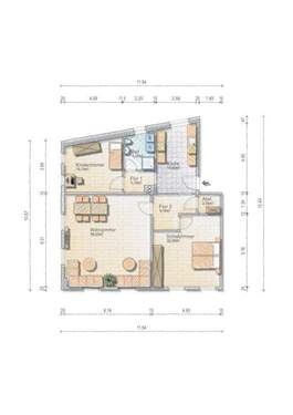 OG - 3-Zimmer - 