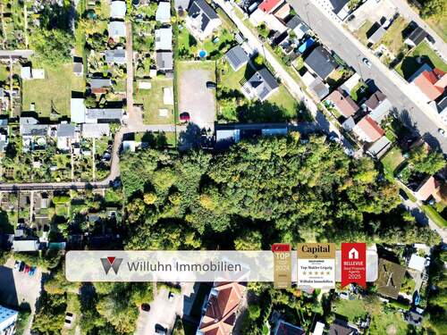 Luftbild - 5354 m² Baugrundstück mit positiver Voranfrage! Ruhig, Süd-Ausrichtung, ehemalige Gärtnerei