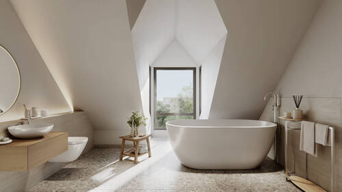 Badezimmer - 3 Zimmer Etagenwohnung zum Kaufen in Erding