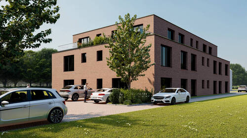 Visualisierung - NEUBAU einer 2-Zimmer Wohnung mit Dachterrasse !