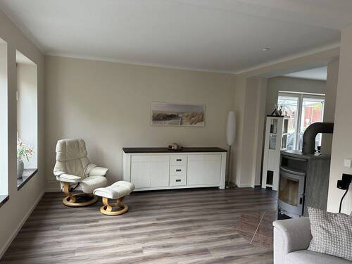 Wohnzimmer mit Kaminofen - 