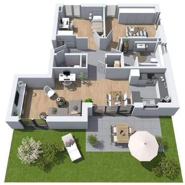 3 Zimmer-Wohnung mit ca. 86 m² und eigenem Garten. - 