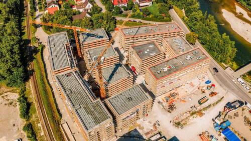 Blick auf die Dachterrassen - 