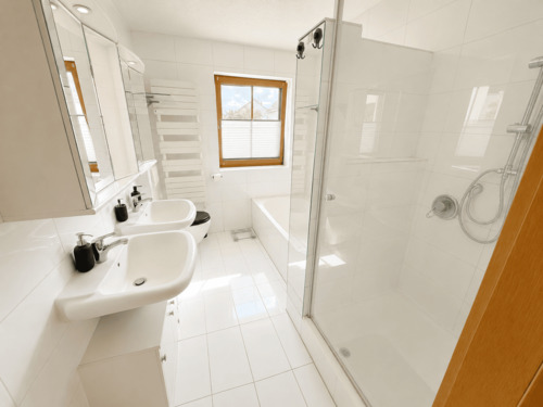 Duschbad mit Badewanne - 