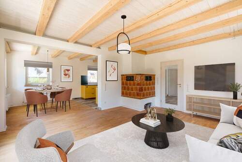 Wohnzimmer-Visualisierung - 6 Zimmer Einfamilienhaus zum Kaufen in Gilching