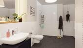 Bad mit bodengleicher Dusche - Etagenwohnung mit 72,90 m&sup2; in Berlin zum Kaufen