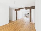 Wohnraum mit Küche - 3 Zimmer Etagenwohnung zur Miete in Amberg