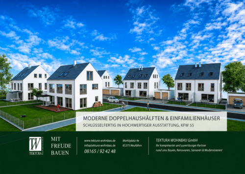 Bautafel Robert Koch Str. - Einfamilienhaus mit 171,00 m&sup2; in Neufahrn zum Kaufen