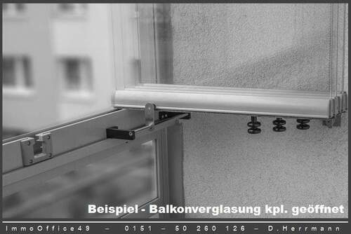 Balkonverglasung offen - 