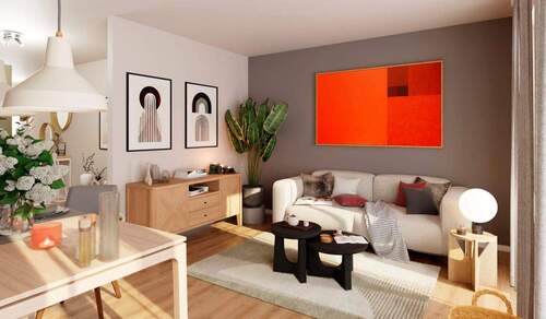 Das Wohnzimmer wird zum Treffpunkt für Ihre Famili - 4-Zimmer-Maisonettewohnung mit Balkon