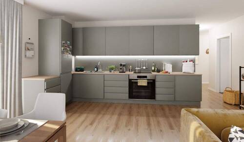 Die offene Wohnküche lädt zum gemeinsamen Kochen e - Etagenwohnung mit 76,50 m&sup2; in Heringsdorf zum Kaufen