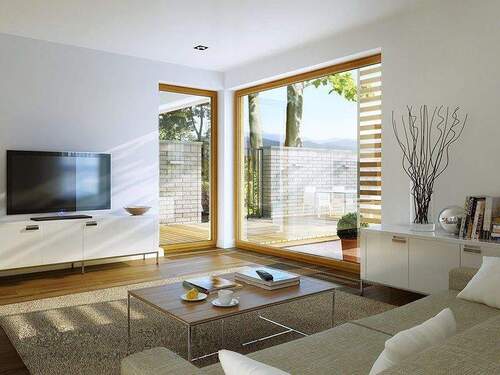 Ansicht Wohnzimmer 3 - Doppelhaushälfte mit 132,00 m&sup2; in Radebeul zum Kaufen