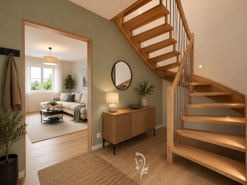 KI Visualisierung Eingangsbereich EG - 7 Zimmer Zweifamilienhaus in Würzburg