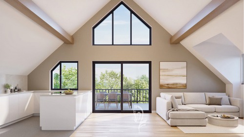 WE 5 Visualisierung Wohnen - 4.5 Zimmer Dachgeschoßwohnung in Höchberg