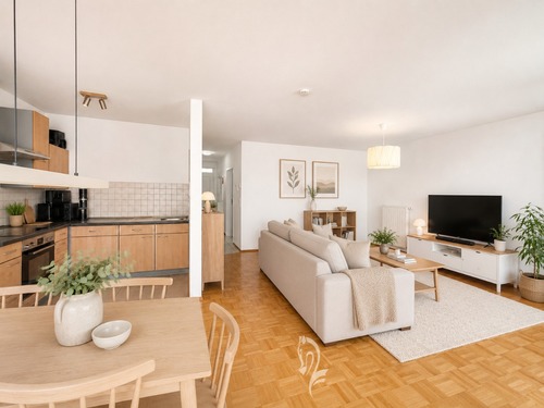 Wohn,- Esszimmer visualisiert - 2 Zimmer Etagenwohnung zum Kaufen in Würzburg