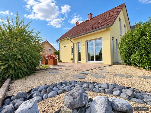 Ansicht - A+ Energieeffizient wohnen im Grünen - Bj 2016: Modernes Einfamilienhaus in Zellingen-Duttenbrunn
