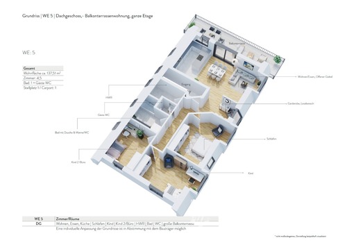 Balkonterrassenwohnung WE 5 - 