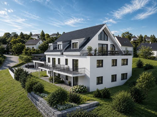 Visualisierung Aussenansicht - Wohnanlage mit 88,00 m&sup2; in Höchberg zum Kaufen