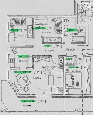 Ihre 4 Zimmer + Bad, Küche, Abstellräume, Flur - Terrassenwohnung mit 95,57 m&sup2; in Eckental zum Kaufen