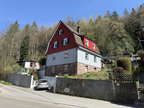 Hausansicht von der Straße - Modernisiertes EFH - freistehend, direkt am Wald