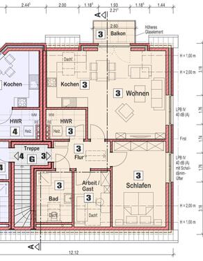 Foto - 3 Zimmer Wohnung Dachgeschoss in Neubau - Erstbezug