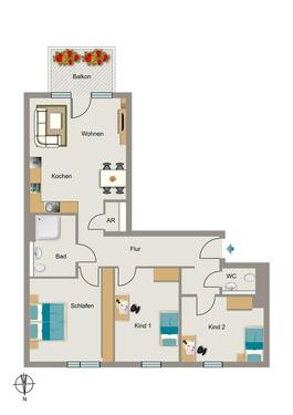 Foto - 4 Zimmer Etagenwohnung zur Miete in Neuss