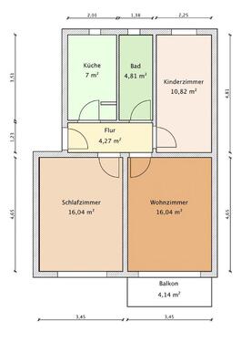 Foto - Renovierte Wohnung mit Dusche - 390,00 EUR Kaltmiete,