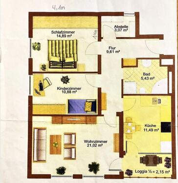 Foto - 3.5 Zimmer Etagenwohnung zur Miete in Rosenheim