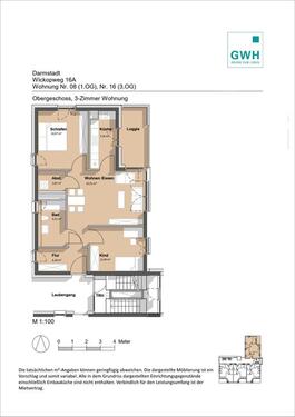 Foto - Etagenwohnung in Darmstadt zur Miete