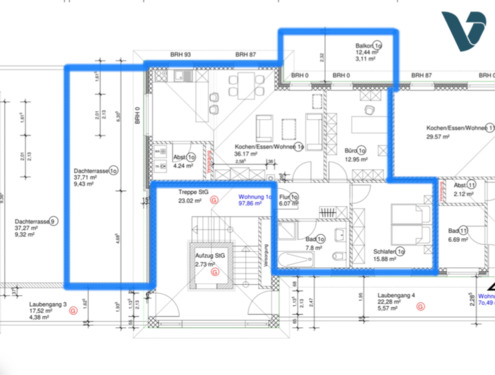 Foto - 3 - Zimmer - Penthouse Wohnung inkl. Strom uns Gas