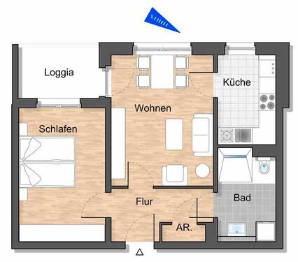 Foto - 2 Zimmer Etagenwohnung in Mannheim