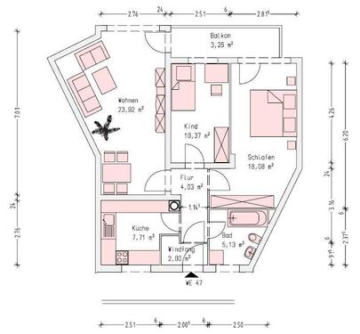 Foto - 3 Zimmer Etagenwohnung zur Miete in Wedel